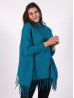 Cashmere Feeling Turtleneck Poncho W/ Comfy Sleeves